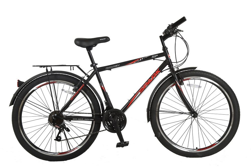Фотография Велосипед SPARK ROUGH 26" 2021, рама М, черно-красный